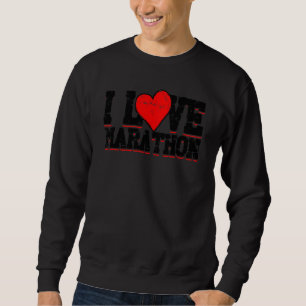 Sudadera Me encanta la carrera de diversión deportiva de Ma
