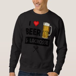 Sudadera Me Encanta La Cerveza Y El Lacrosse Bebe Juegos Di