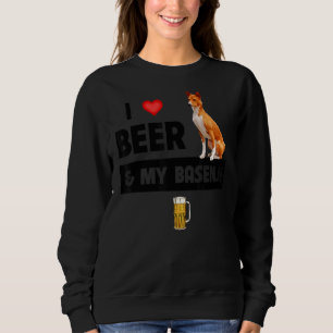 Sudadera Me Encanta La Cerveza Y Mi Madre Basenji Papá Perr
