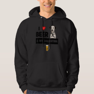 Sudadera Me Encanta La Cerveza Y Mi Mamá Dalmatiana Papá Be