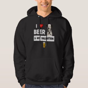Sudadera Me Encanta La Cerveza Y Mi Mamá Dalmatiana Papá Be