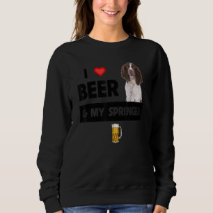 Sudadera Me Encanta La Cerveza Y Mi Springer Spaniel Mom Da