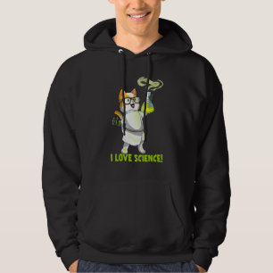 Sudadera Me Encanta La Ciencia Gato Química Cuta Cación Paw