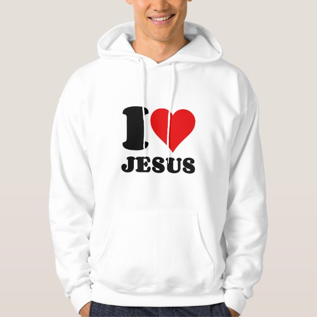 Sudadera me encanta la cita cristiana de Jesús (Anverso)