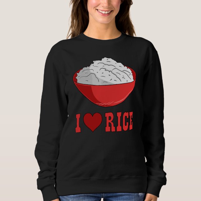 Sudadera Me encanta la comida japonesa de arroz (Anverso)