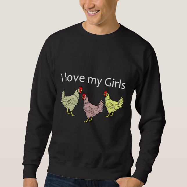 Sudadera Me encanta la granja de pollos de mis Chicas (Anverso)
