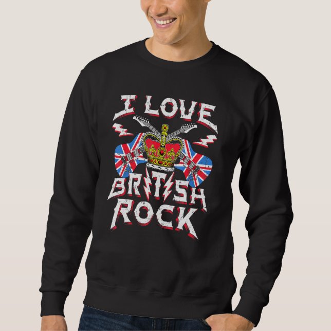 Sudadera Me encanta la guitarra rock Music Plus Size (Anverso)