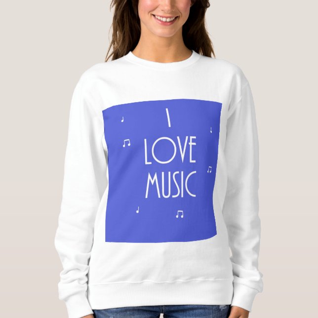 Sudadera me encanta la música (Anverso)