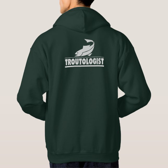 Sudadera Me encanta la pesca de truchas (Reverso)