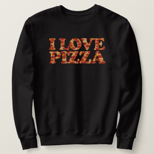 Sudadera ¡Me encanta la pizza! (Anverso del diseño)