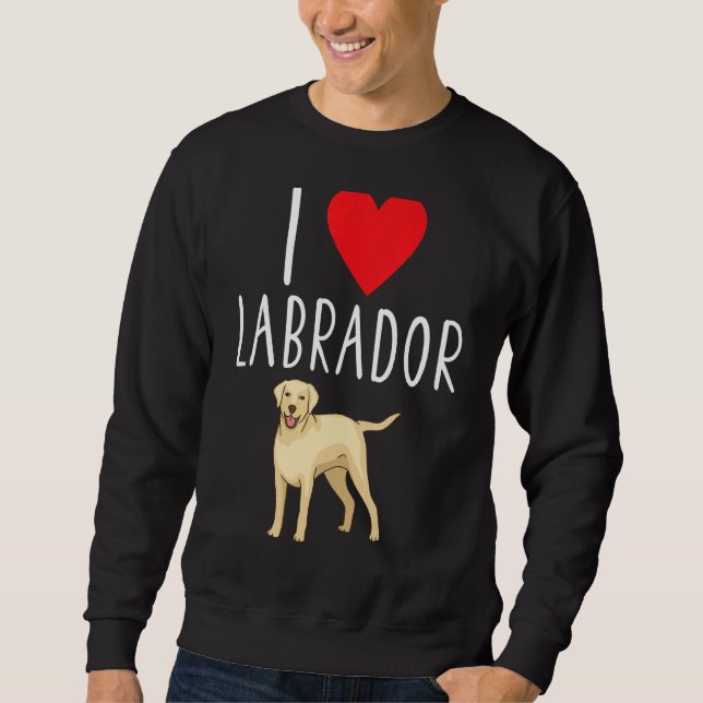 Sudadera Me encanta Labrador Lab Retriever Labrador (Anverso)