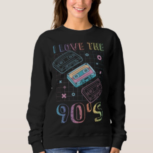 Sudadera Me encanta los 90's Noventa divertido angustiado 9