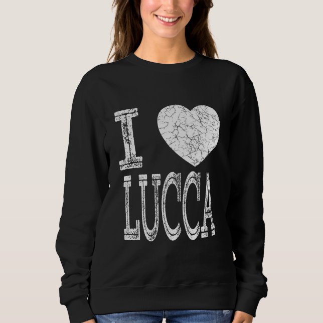 Sudadera Me encanta Lucca Valentine Novio hijo niño Corazón (Anverso)