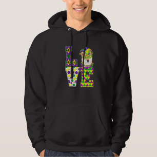 Sudadera Me encanta Mardi Gras Shiba Inu Perro Funny Mask F