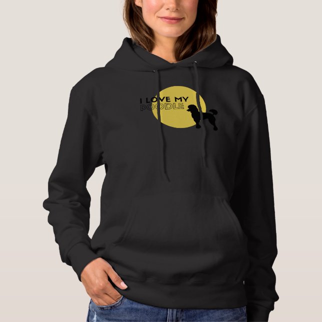 Sudadera Me encanta mi amarillo caniche (Anverso)