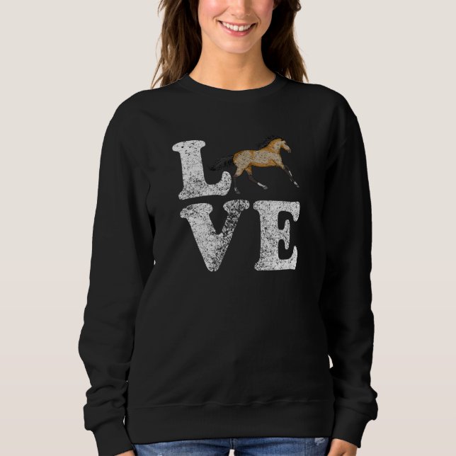 Sudadera Me Encanta Mi Barrio Americano De Caballos De Caba (Anverso)