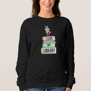 Sudadera Me encanta mi biblioteca libro de lectores de cone