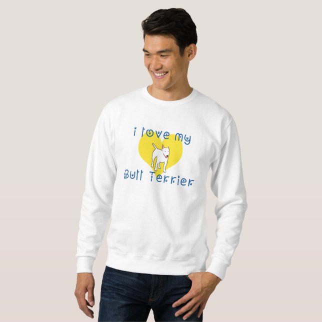 Sudadera me encanta mi bull terrier (Anverso completo)
