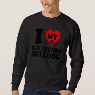Sudadera Me Encanta Mi Bulldog Inglés Rama Perro Kennel Pap