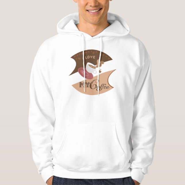 Sudadera Me encanta mi café retro Java (Anverso)