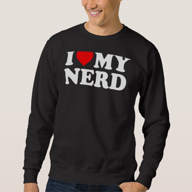 Sudadera Me encanta mi corazón rojo nervioso (Anverso)