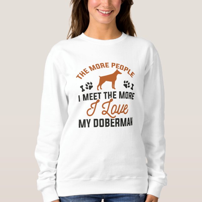 Sudadera Me encanta mi Doberman (Anverso)