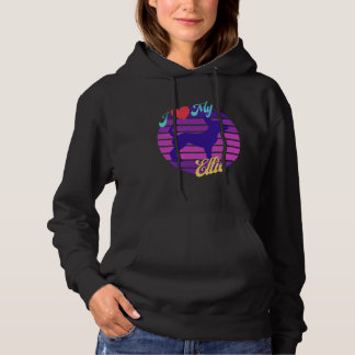 Sudadera Me encanta mi Ellie Chihuahua Perro Retro Sunset