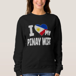 Sudadera Me encanta mi esposa Pinay Bandera de Filipinas Pi