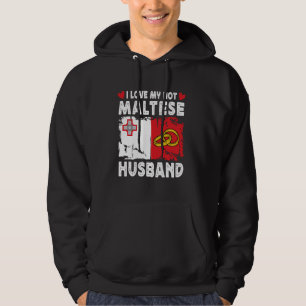 Sudadera Me encanta mi esposo maltés caliente cónyuges band