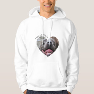 Sudadera Me encanta mi foto de personalizado de perros pitb