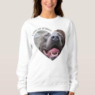 Sudadera Me encanta mi foto de personalizado de perros pitb
