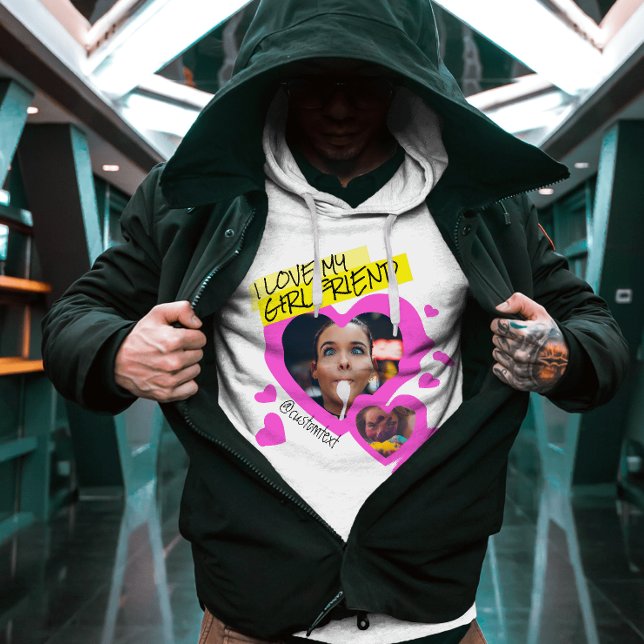 Sudadera Me encanta mi foto personalizado de novia y2k (Subido por el creador)