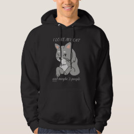 Sudadera ME ENCANTA MI GATO Y QUIZÁS 3 PERSONAS lindo gato 