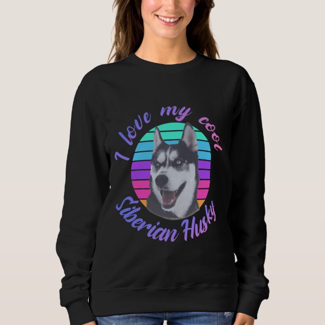 Sudadera Me encanta mi Guay Siberian Husky (Anverso)