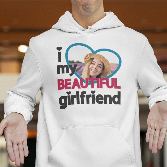 Sudadera Me encanta mi hermosa foto de personalizado de nov (Subido por el creador)