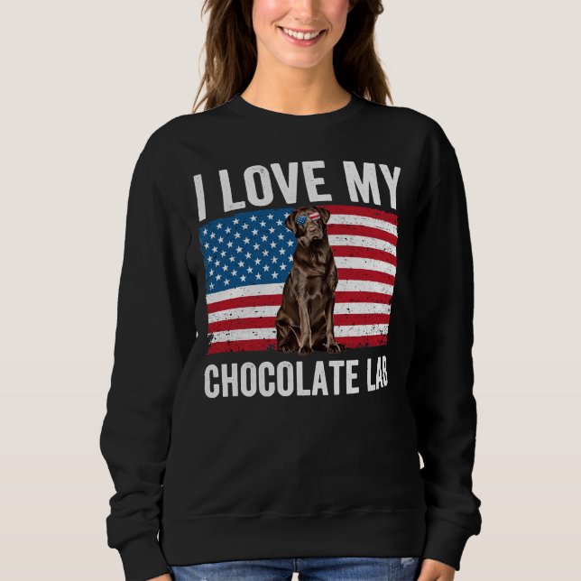 Sudadera Me encanta mi laboratorio de chocolate (Anverso)