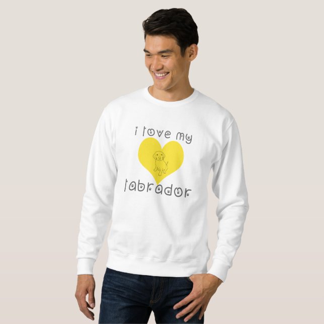 Sudadera me encanta mi labrador. (Anverso completo)