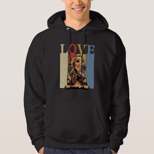 Sudadera Me Encanta Mi Madre Perro Retro Cocker Spaniel (Anverso)