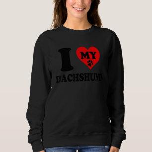 Sudadera Me Encanta Mi Mamá De La Raza De Perros De Dachshu