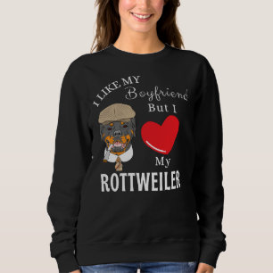 Sudadera Me encanta mi novia de perro de Rottweiler