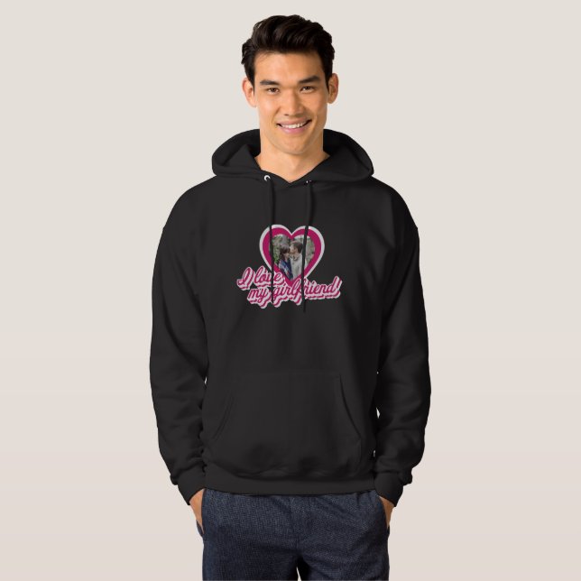 Sudadera Me encanta mi novia Personalizado personalizada. (Anverso completo)