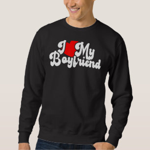 Sudadera Me encanta mi novio Romance Romantic Red Heart