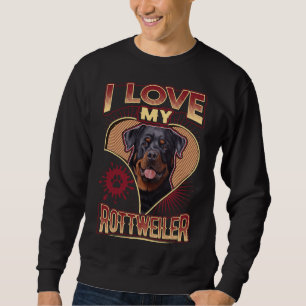 Sudadera Me Encanta Mi Perro Rottweiler Raza Perro Lover
