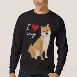 Sudadera Me encanta mi perro Shiba Inu Raglan Baseball