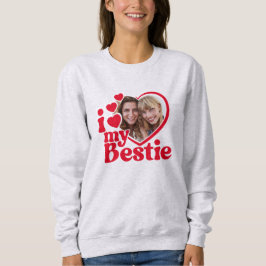 Sudadera Me encanta mi Personalizado de fotos de Bestie