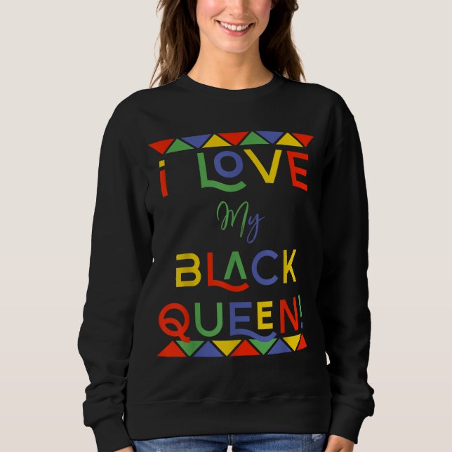 Sudadera me encanta mi reina negra novio afroamericano g (Anverso)