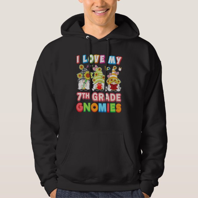Sudadera Me Encanta Mi Séptimo Grado Gnomies Séptimo Estudi (Anverso)