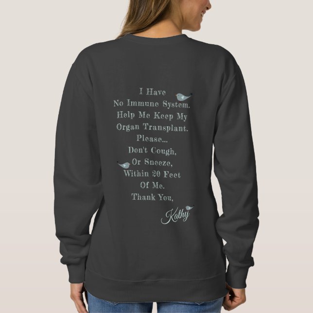 Sudadera Me Encanta Mi Trasplante De Órganos De Nueva York  (Reverso)