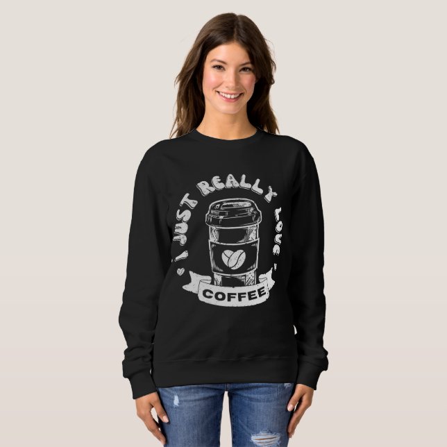 Sudadera Me encanta mucho el café (Anverso completo)