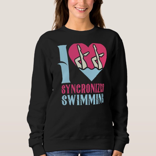 Sudadera Me encanta nadar sincronizado 1 (Anverso)